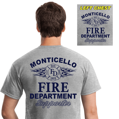 Fire Department Supporter Shirts (DD-FDS3) Gray, Supporter Shirts, dovedesigns.com, Dove Designst-shirts, shirts, hoodies, tee shirts, t-shirt, shirts
