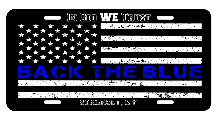 Blue Lives Matter Reflective License Plate Stickers, Pack Of 20 | 1" X 1.5" Vinyl Decals To Show Support For Police & Law Enforcement
