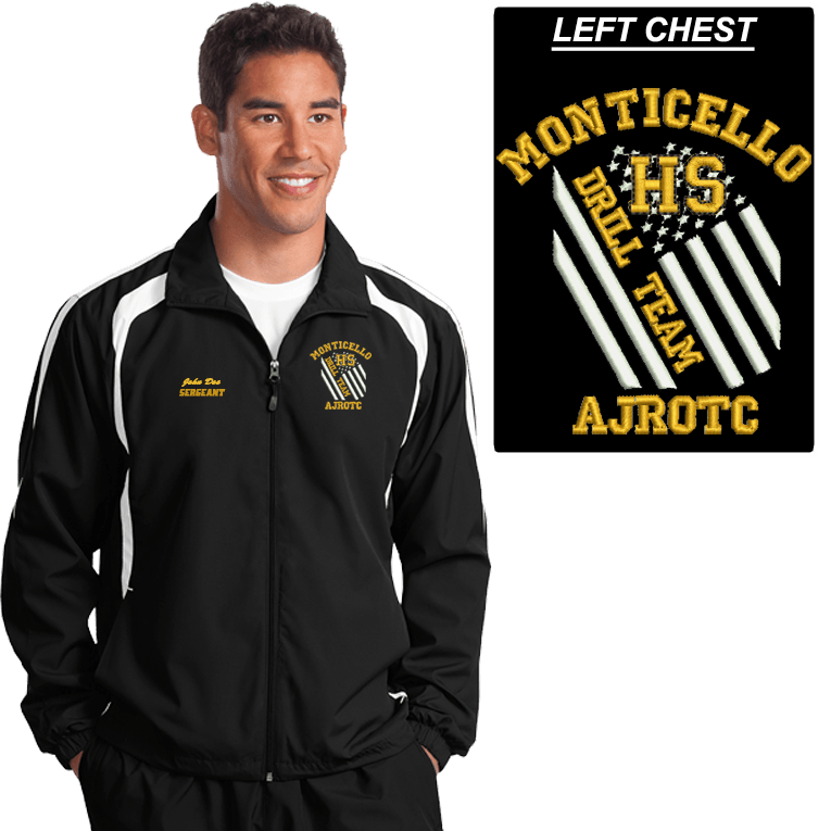 JROTC Embroidered DRILL TEAM Wind Jacket DD WJDRILLFL