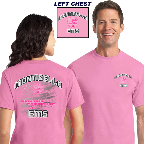 DD-EMSFFC  EMS FIGHTING FOR A CURE T-Shirt In Pink and Navy Blue