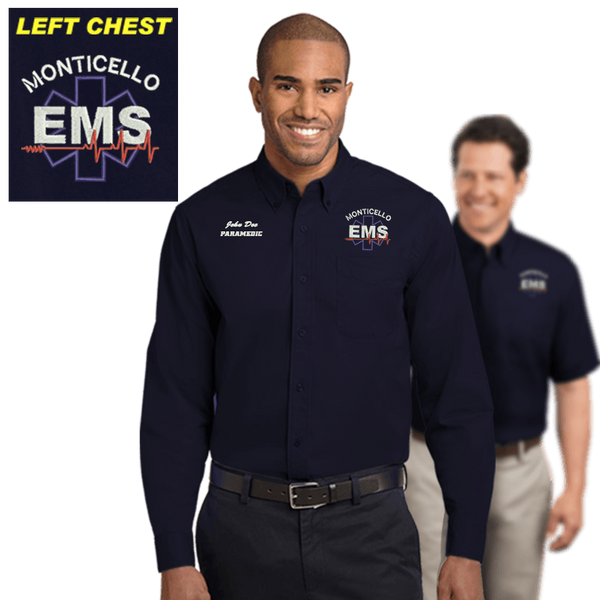 EMS Embroidered Dress Shirts (DD-EMSBD), Embroidery, dovedesigns.com, Dove Designst-shirts, shirts, hoodies, tee shirts, t-shirt, shirts