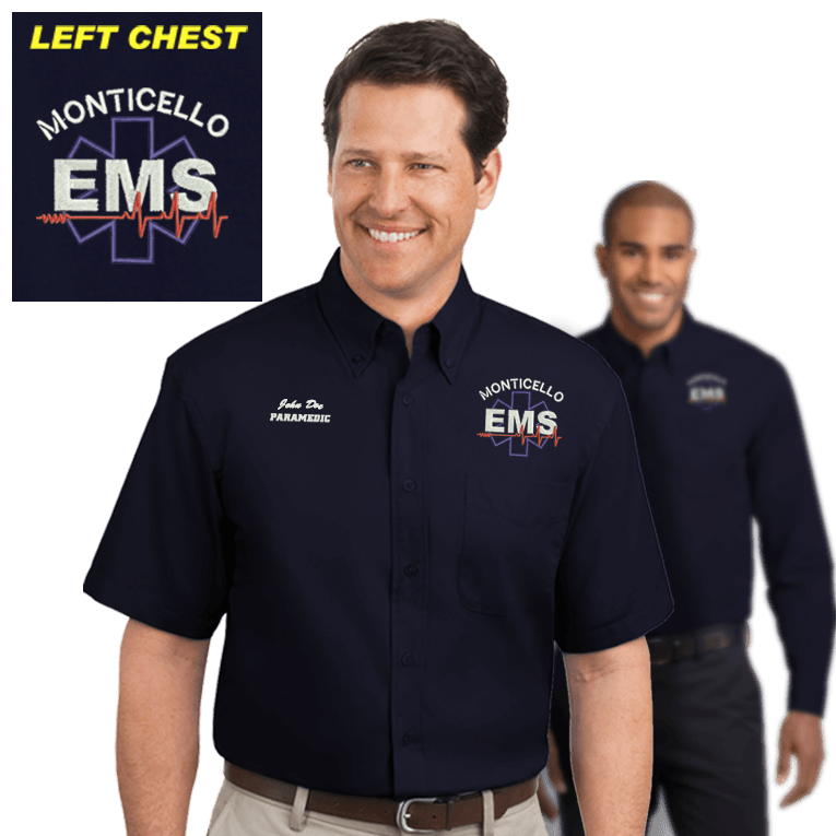 EMS Embroidered Dress Shirts (DD-EMSBD), Embroidery, dovedesigns.com, Dove Designst-shirts, shirts, hoodies, tee shirts, t-shirt, shirts