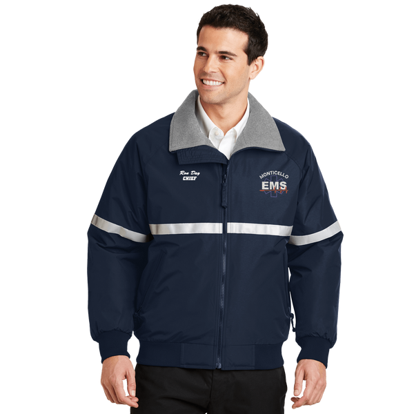 Reflective Navy EMS Embroidered Jacket (DD-EMSJACR) No Minimum required, Embroidery, dovedesigns.com, Dove Designst-shirts, shirts, hoodies, tee shirts, t-shirt, shirts