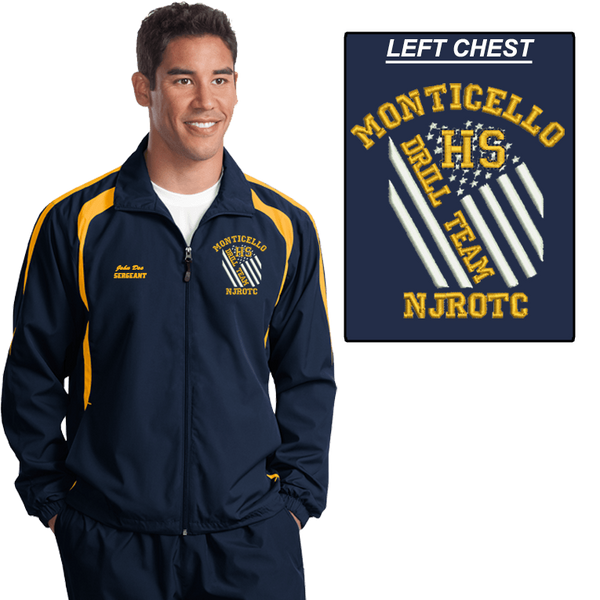 JROTC Embroidered DRILL TEAM Wind Jacket (DD-WJDRILLFL), Embroidery, dovedesigns.com, Dove Designst-shirts, shirts, hoodies, tee shirts, t-shirt, shirts