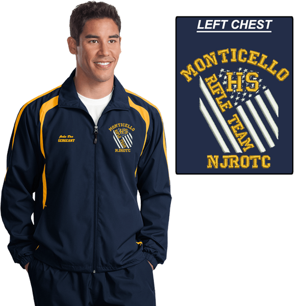 JROTC Embroidered RIFLE TEAM Wind Jacket (DD-WJRIFLEFL), Embroidery, dovedesigns.com, Dove Designst-shirts, shirts, hoodies, tee shirts, t-shirt, shirts