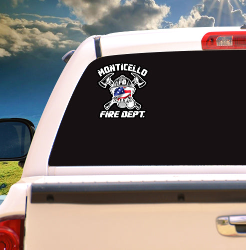 CustomDeal US Decal Volunteer Firefighter Decal Sticker - Vinyl Car/Truck Window Decal, Design T16, Made In USA Sticker Bomb Car & Truck Decals & Vinyl - Foto 6