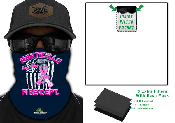 Firefighters For A Cure GaiterSaver Filtered Neck Gaiter (GS-AXEFLBC)