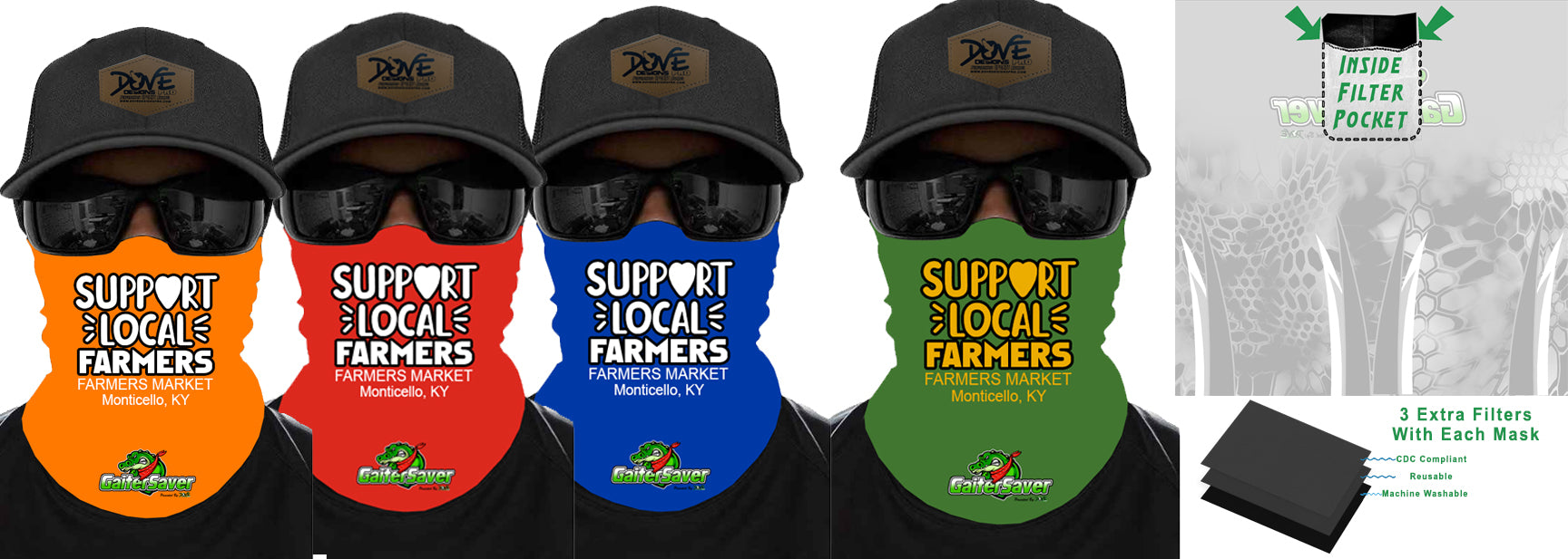 Farmers & Dairy GaiterSaver Filtered Neck Gaiter (DD-FARMGAIT)